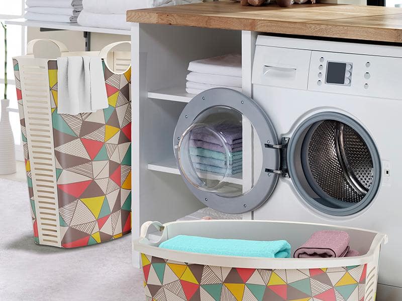 White Laundry Baskets and Beyond: Storage Ideas for the Home