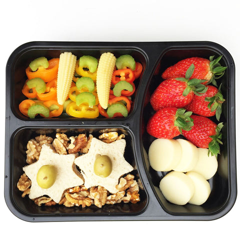 Black Reusable Lunch Boxes - Set of 10