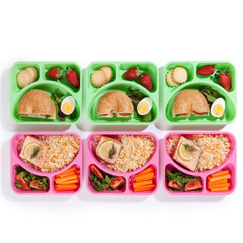 Colored Reusable Lunch Boxes - Set of 9
