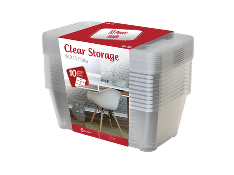 plastic storage box clear