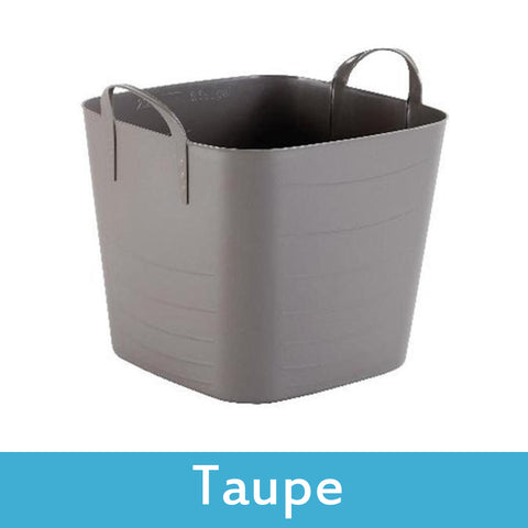 taupe plastic storage boxes with lids
