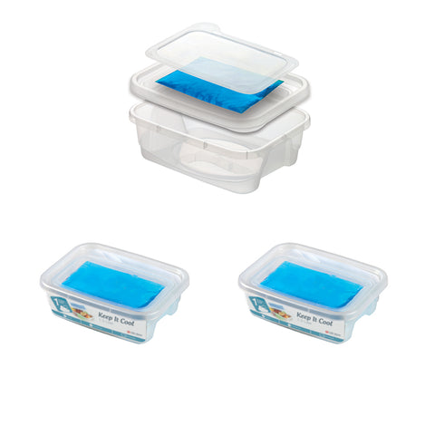 Lunch Boxes With Ice Pack Inside 1.9L - Set of 2
