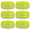 Image of Green Lunch Box with Plastic Cutlery Included - Set of 6